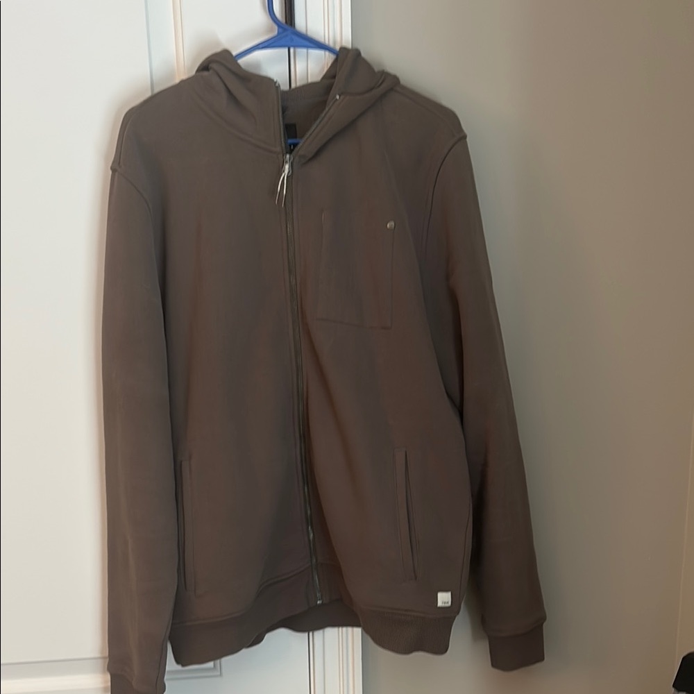 Vuori Brown Zip Up Sweater Casual Fit
